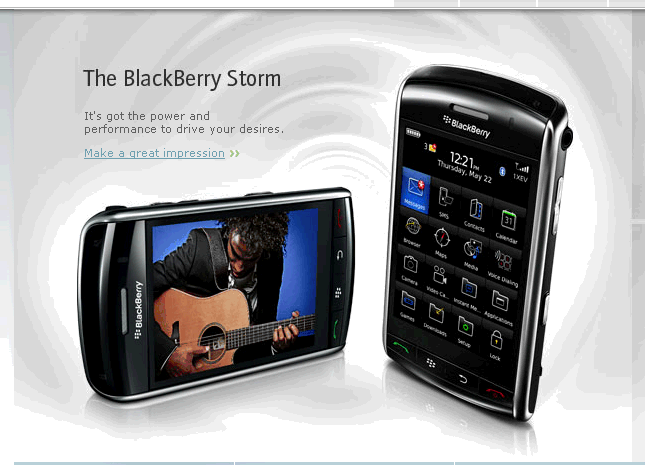 Image:BlackBerry Storm oficial specification on Blackberry.com