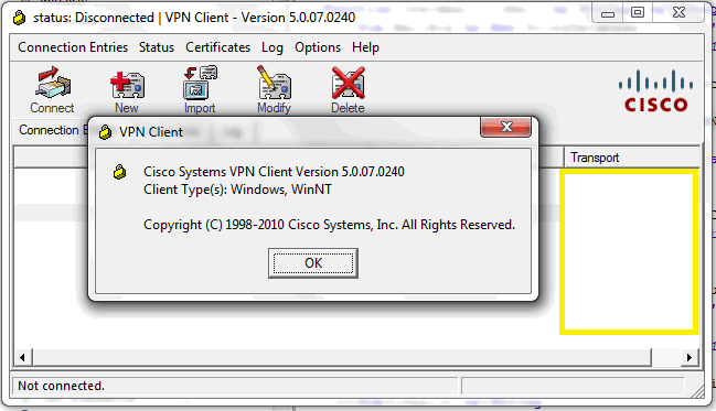 Image:Cisco VPN Client for 64bit Windiws 7 finally available (beta but it works)