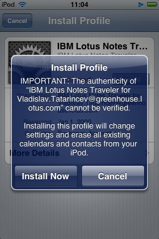 Image:Lotus Traveler on iPhone, first impressions and screenshots
